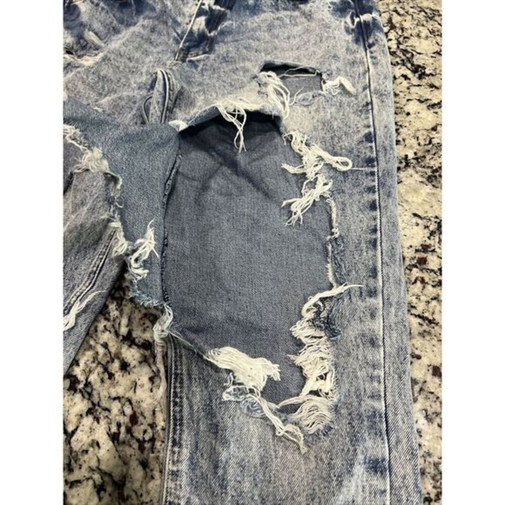KanCan New Stone Wash High Rise Destroyed‎ Boyfriend Fray Hem Ankle Skinny Jeans - Picture 4 of 11